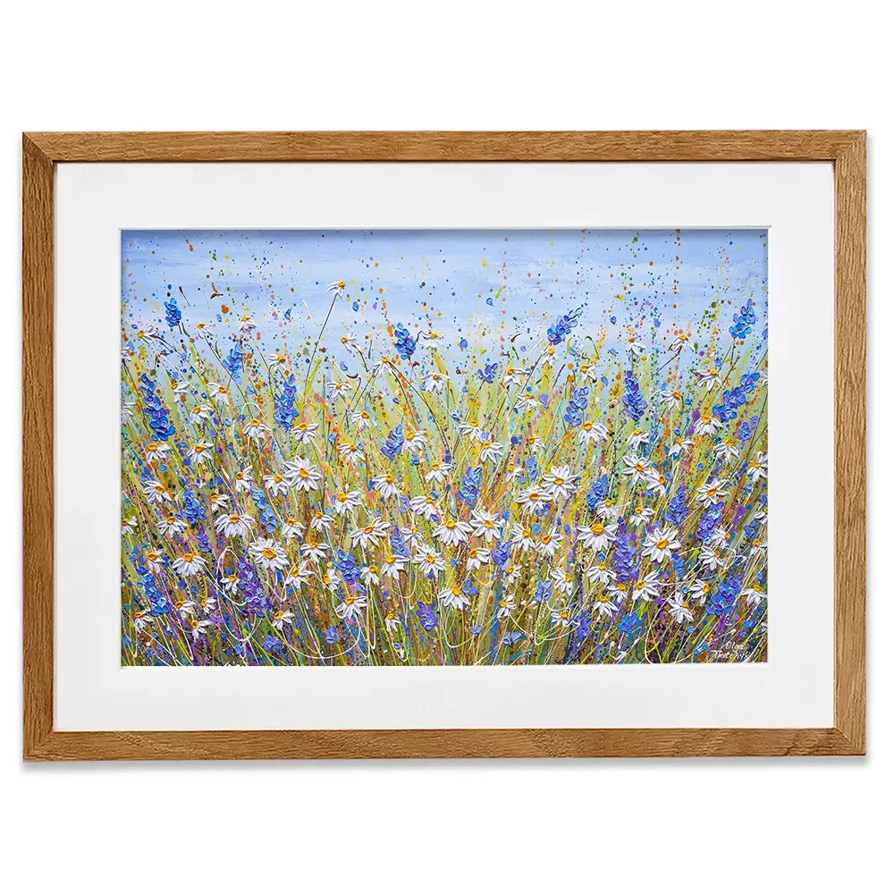 Lavender And Daisies Framed Art Print Lavender And Daisies Framed Art Print wall art product Olga Tkachyk