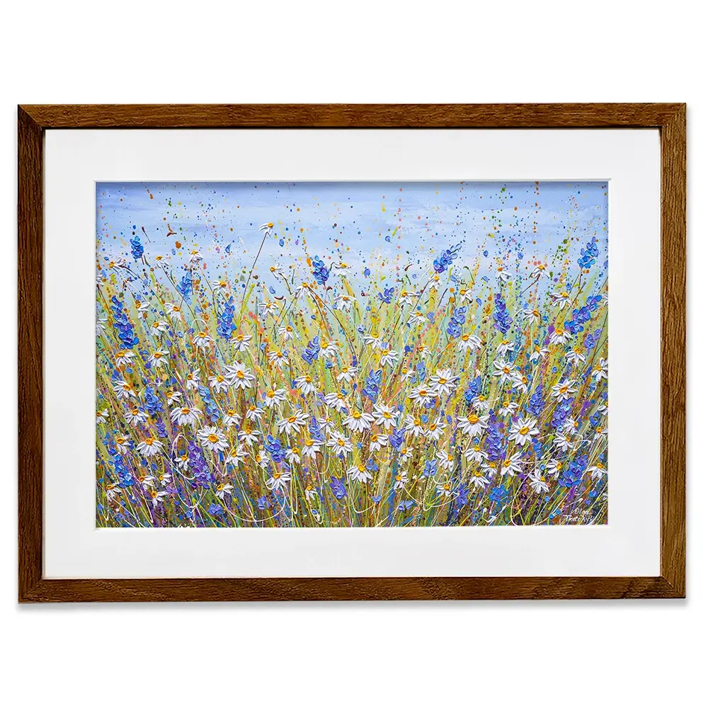 Lavender And Daisies Framed Art Print Lavender And Daisies Framed Art Print wall art product Olga Tkachyk
