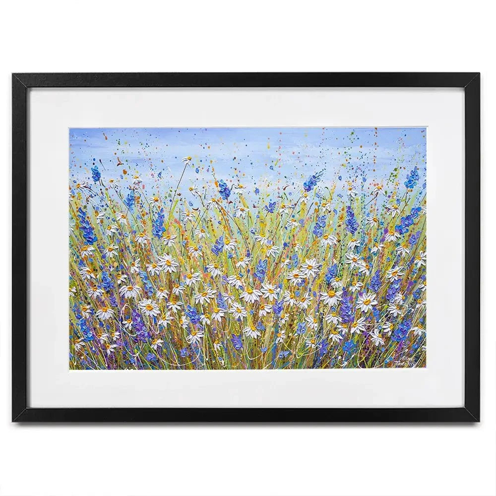 Lavender And Daisies Framed Art Print Lavender And Daisies Framed Art Print wall art product Olga Tkachyk