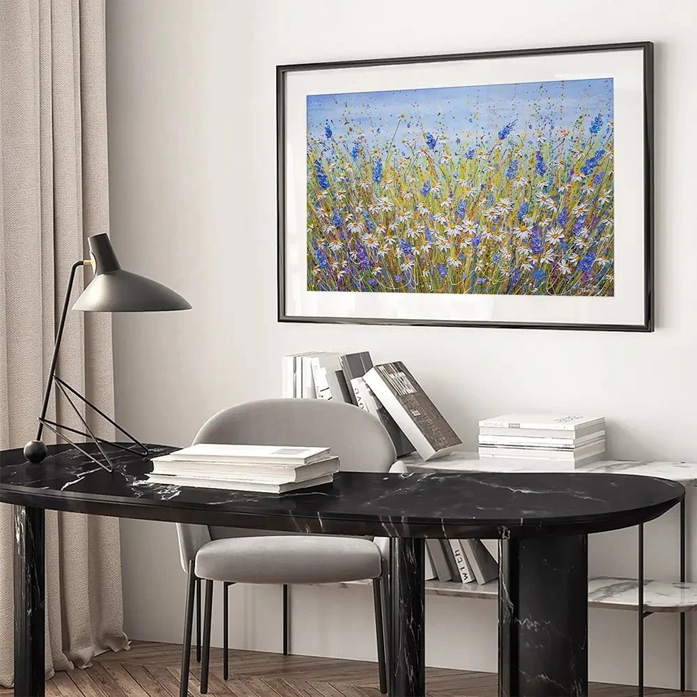 Lavender And Daisies Framed Art Print Lavender And Daisies Framed Art Print wall art product Olga Tkachyk
