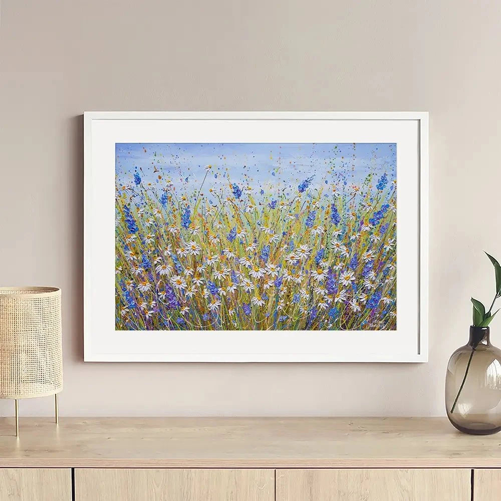 Lavender And Daisies Framed Art Print Lavender And Daisies Framed Art Print wall art product Olga Tkachyk