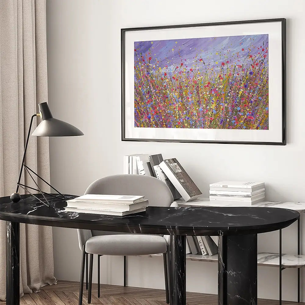 Lavender Haze Garden Framed Art Print Lavender Haze Garden Framed Art Print wall art product Olga Tkachyk