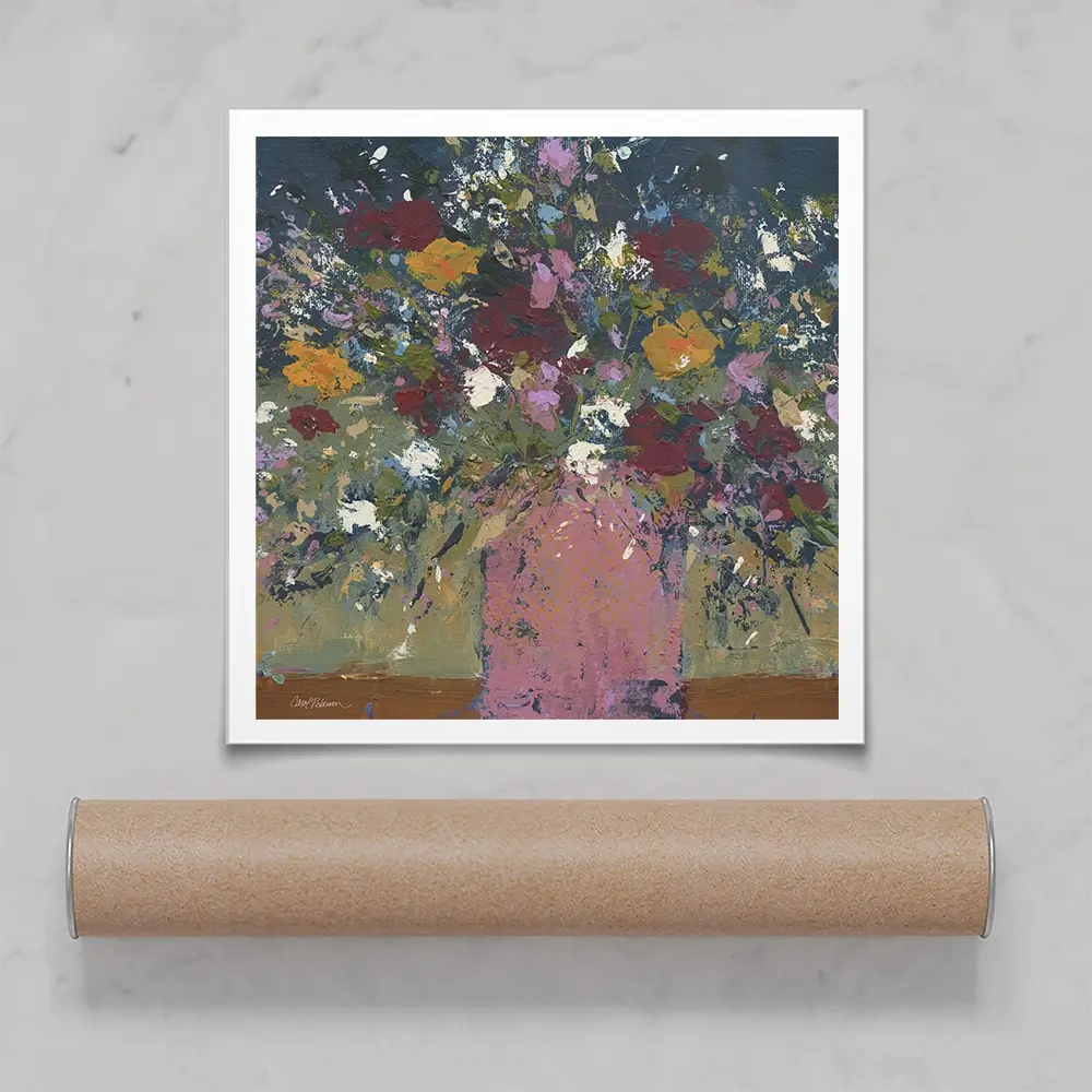 Lavish Bouquet Square Art Print Lavish Bouquet Square Art Print wall art product Carol Robinson