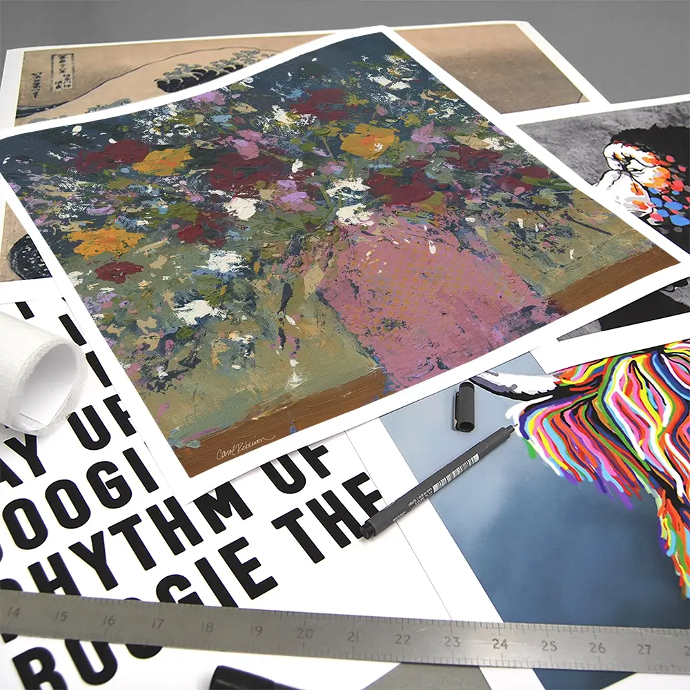 Lavish Bouquet Square Art Print Lavish Bouquet Square Art Print wall art product Carol Robinson