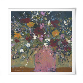 Lavish Bouquet Square Art Print Lavish Bouquet Square Art Print wall art product Carol Robinson