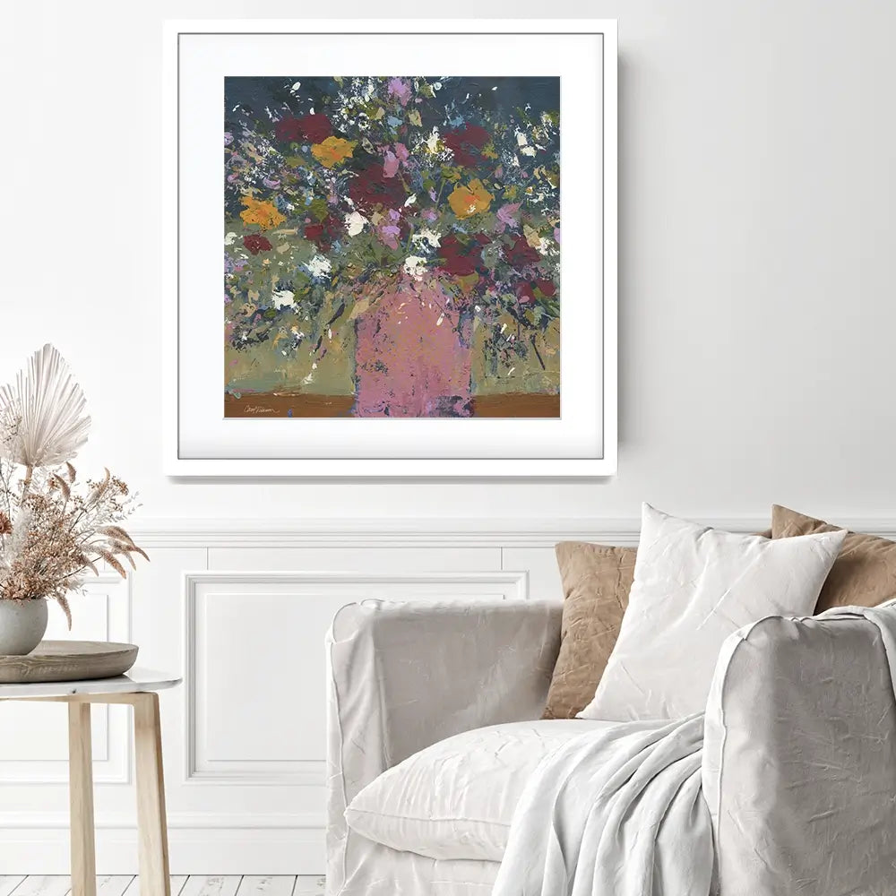 Lavish Bouquet Square Framed Art Print Lavish Bouquet Square Framed Art Print wall art product Carol Robinson