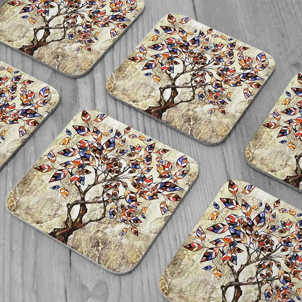 Leafy Adventure Coaster Set Leafy Adventure Coaster Set wall art product Art Print Shop