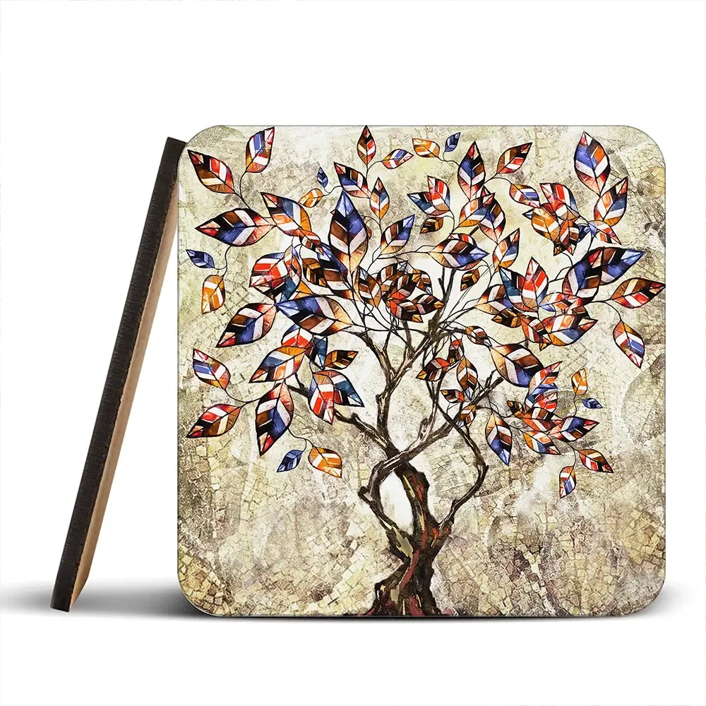 Leafy Adventure Coaster Set Leafy Adventure Coaster Set wall art product Art Print Shop