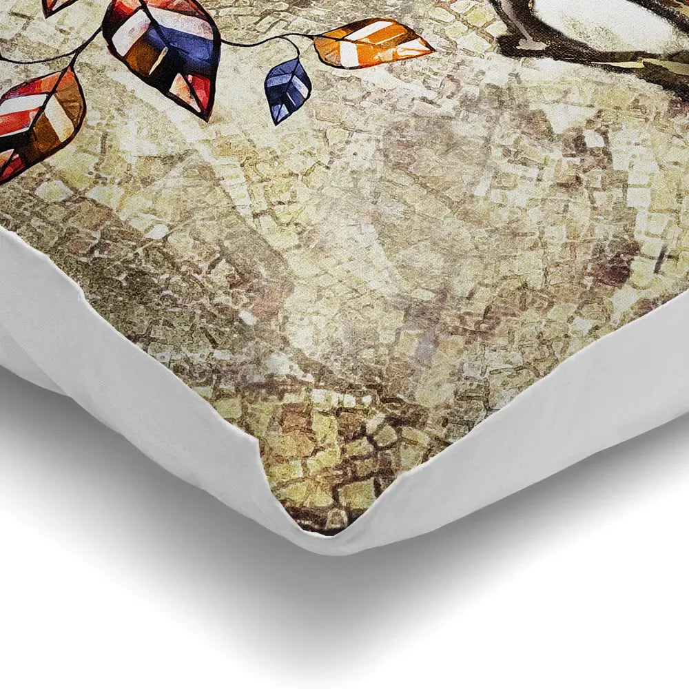 Leafy Adventure Cushion Leafy Adventure Cushion wall art product Art Print Shop