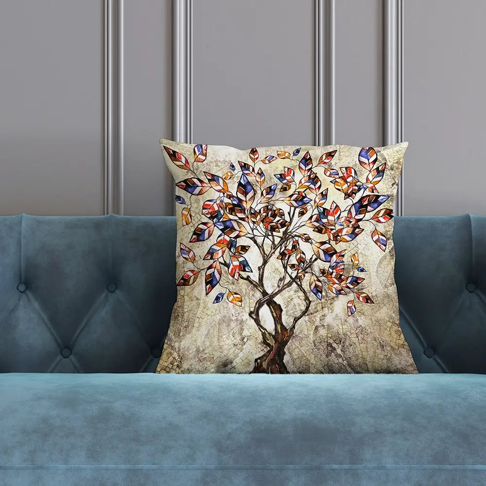 Leafy Adventure Cushion Leafy Adventure Cushion wall art product Art Print Shop