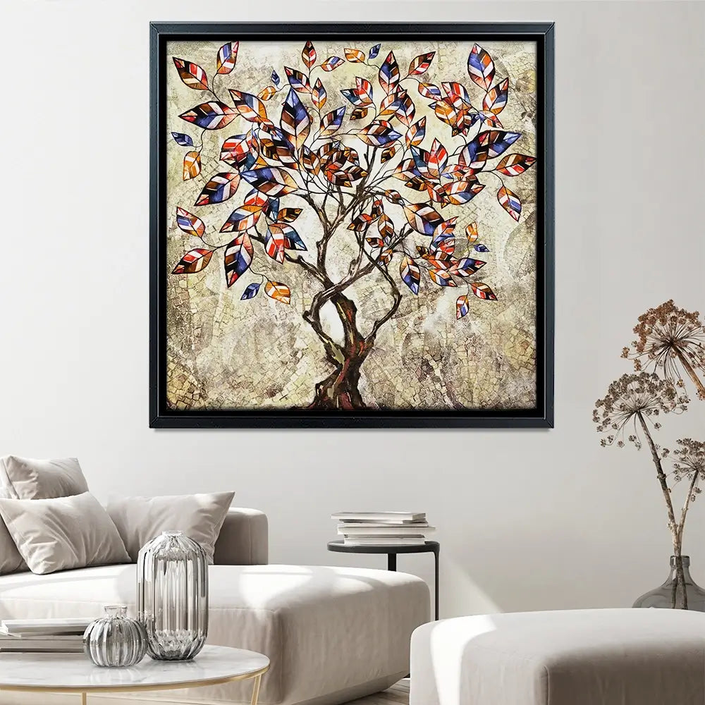 Leafy Adventure Square Canvas Print Leafy Adventure Square Canvas Print wall art product Art Print Shop