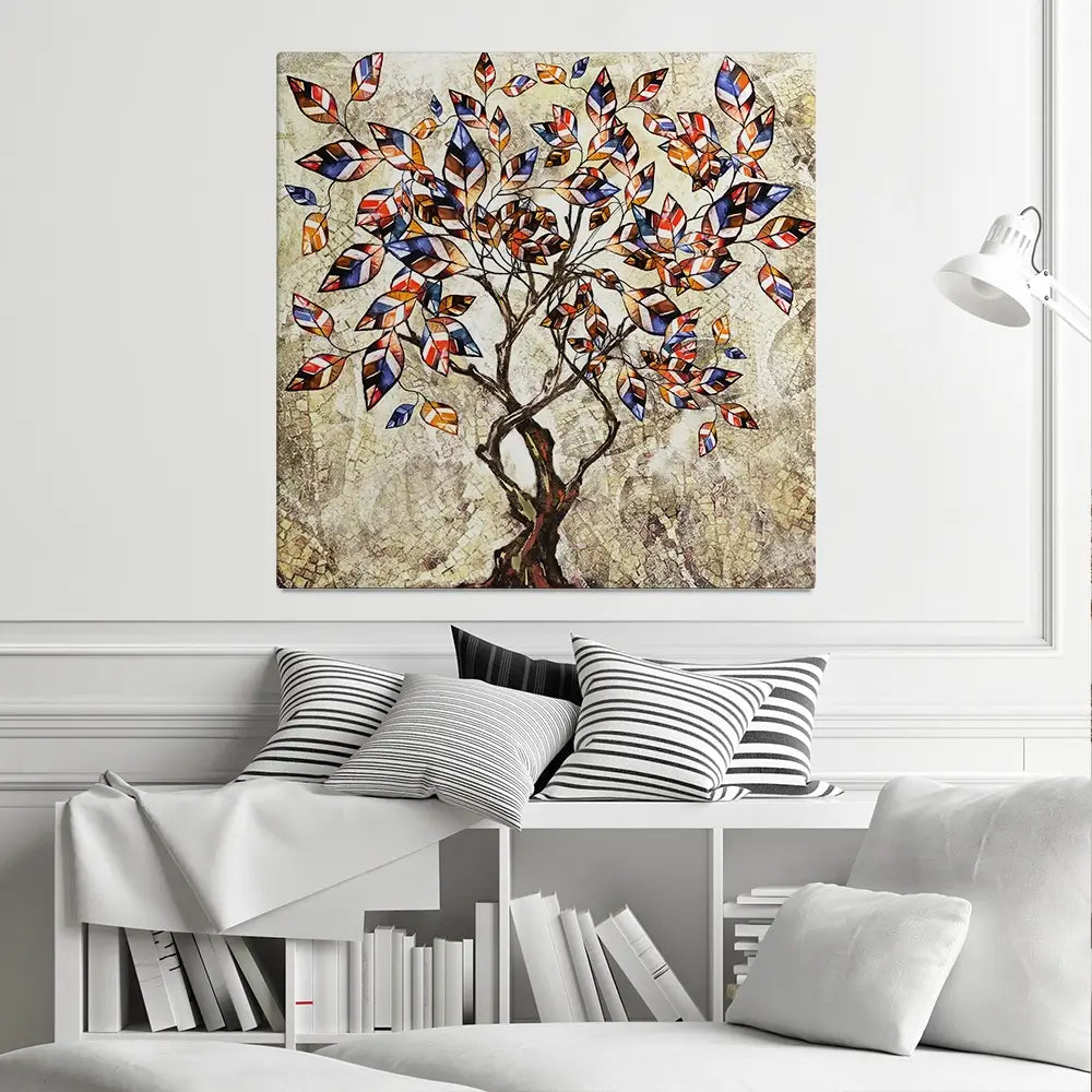 Leafy Adventure Square Canvas Print Leafy Adventure Square Canvas Print wall art product Art Print Shop