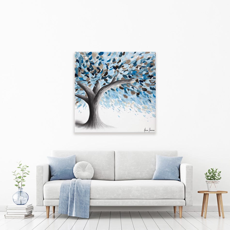 Leafy Lake Tree Square Canvas Print wall art product Ashvin Harrison