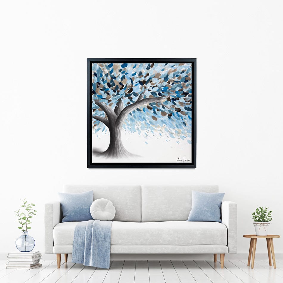 Leafy Lake Tree Square Canvas Print wall art product Ashvin Harrison