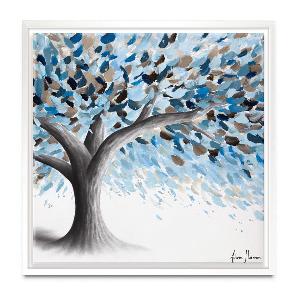 Leafy Lake Tree Square Canvas Print wall art product Ashvin Harrison