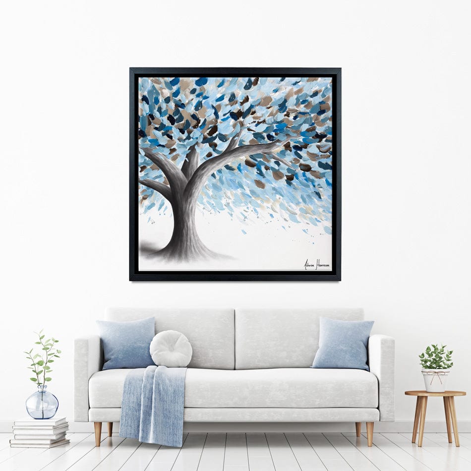 Leafy Lake Tree Square Canvas Print wall art product Ashvin Harrison
