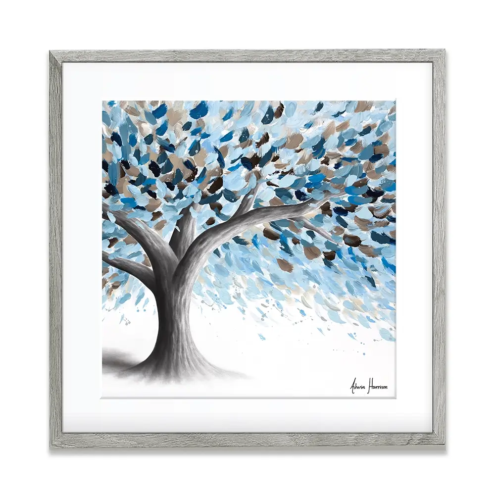 Leafy Lake Tree Square Framed Art Print Leafy Lake Tree Square Framed Art Print wall art product Ashvin Harrison