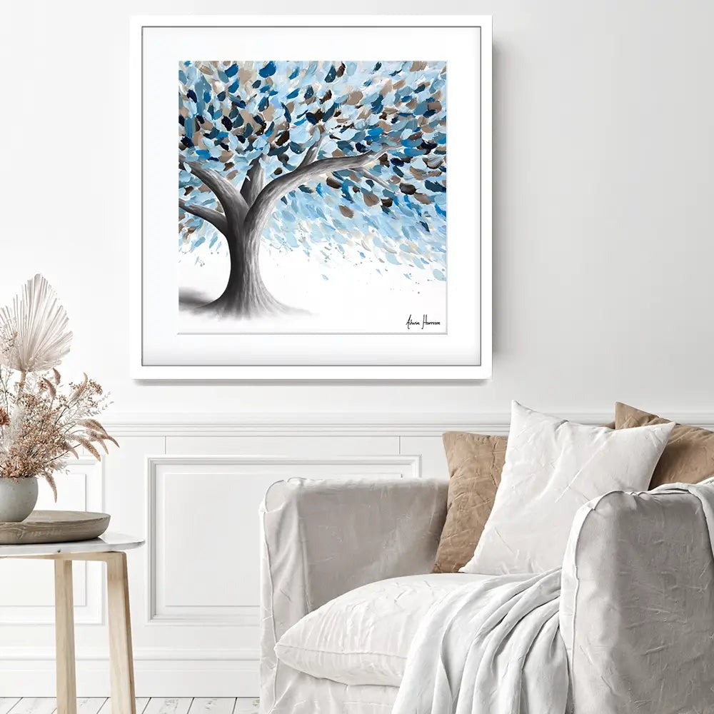Leafy Lake Tree Square Framed Art Print Leafy Lake Tree Square Framed Art Print wall art product Ashvin Harrison