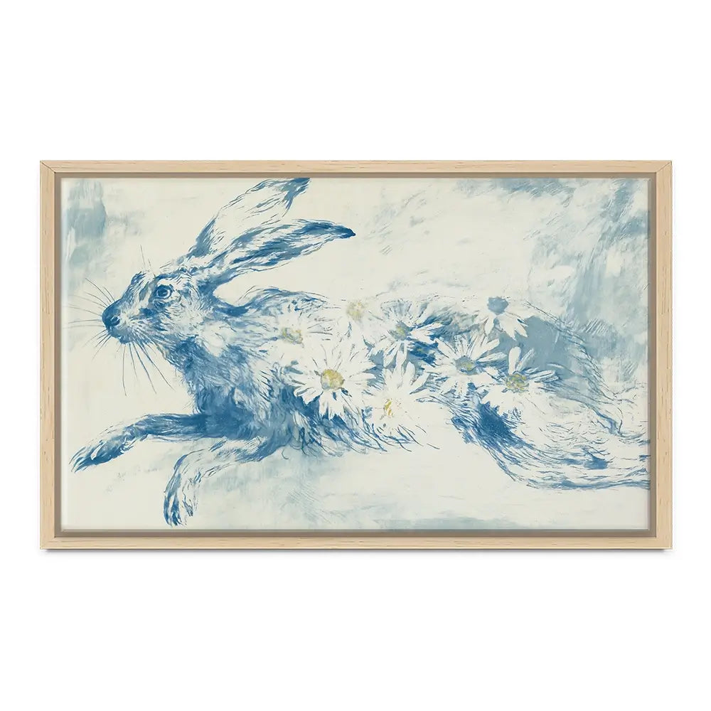 Leaping Rabbit Field Canvas Print Leaping Rabbit Field Canvas Print wall art product Chromatic Storm Studio