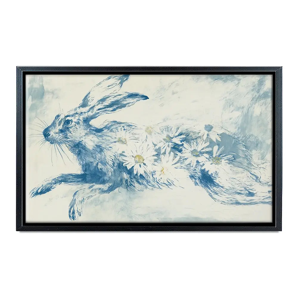 Leaping Rabbit Field Canvas Print Leaping Rabbit Field Canvas Print wall art product Chromatic Storm Studio