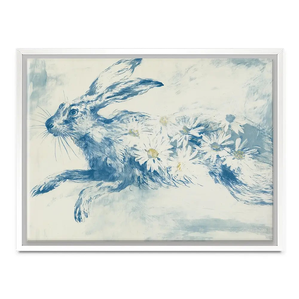 Leaping Rabbit Field Canvas Print Leaping Rabbit Field Canvas Print wall art product Chromatic Storm Studio