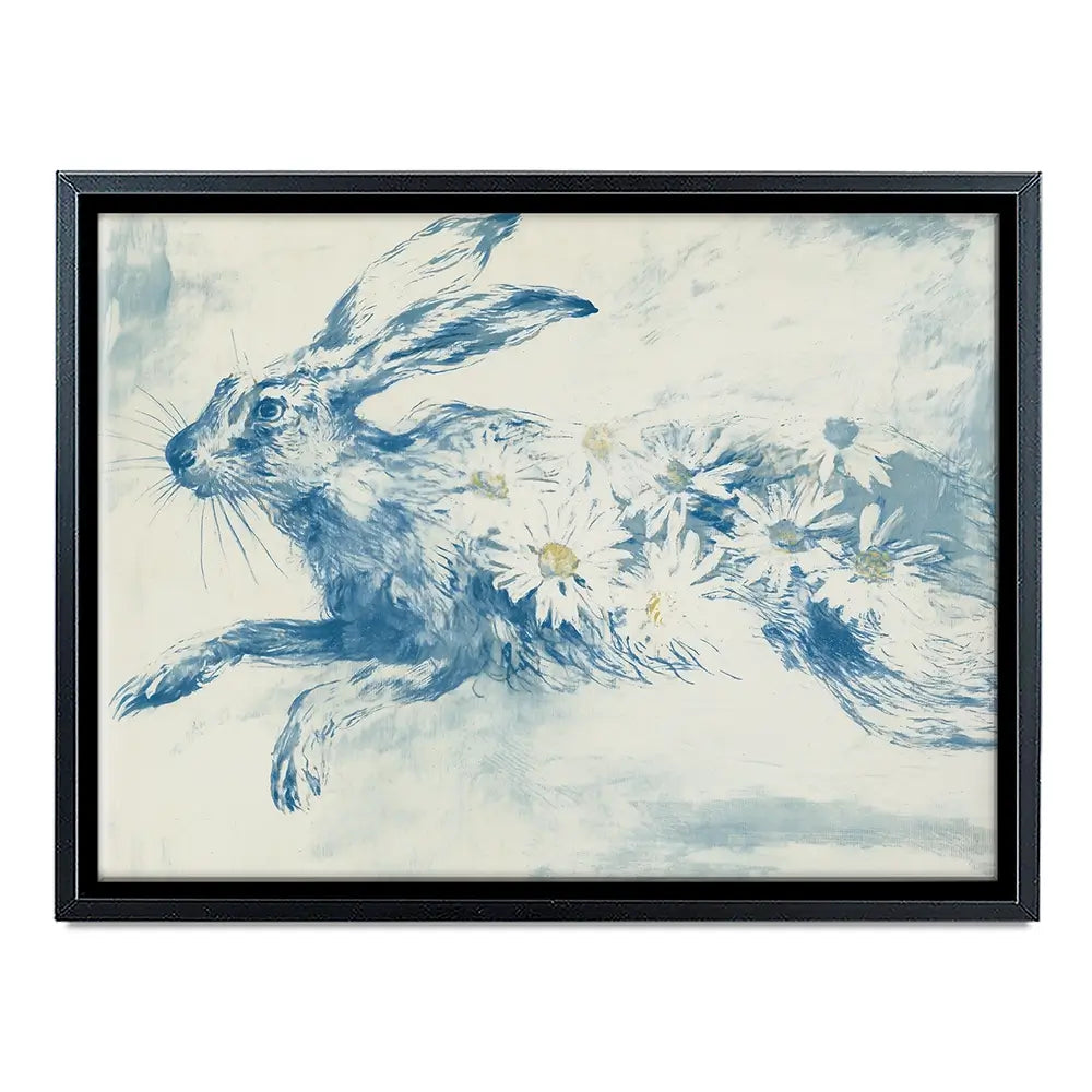 Leaping Rabbit Field Canvas Print Leaping Rabbit Field Canvas Print wall art product Chromatic Storm Studio
