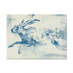 Leaping Rabbit Field Canvas Print Leaping Rabbit Field Canvas Print wall art product Chromatic Storm Studio