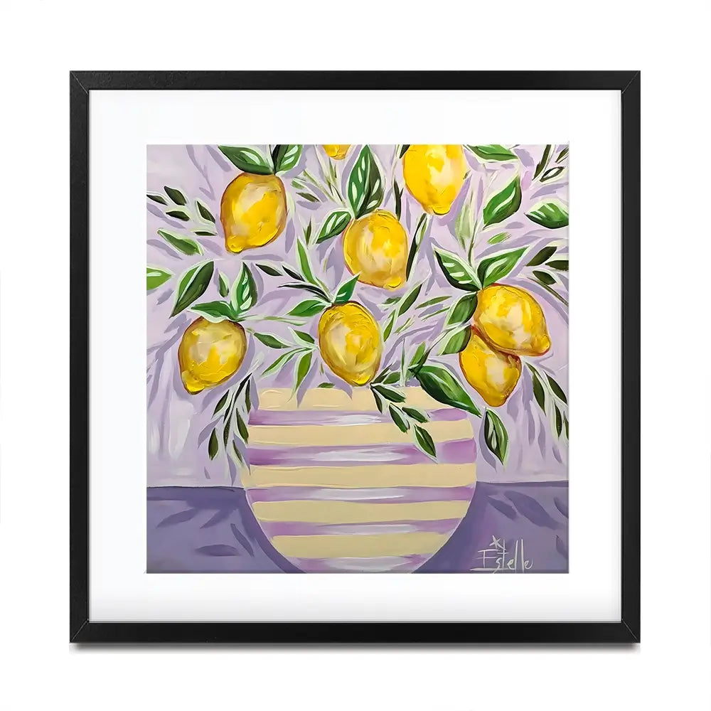Lemon Zest Square Framed Art Print Lemon Zest Square Framed Art Print wall art product Estelle Grengs - Independent
