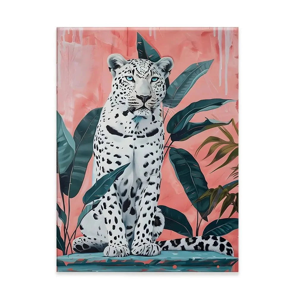 Leopard And The Leaves Canvas Print Leopard And The Leaves Canvas Print wall art product Art Print Shop