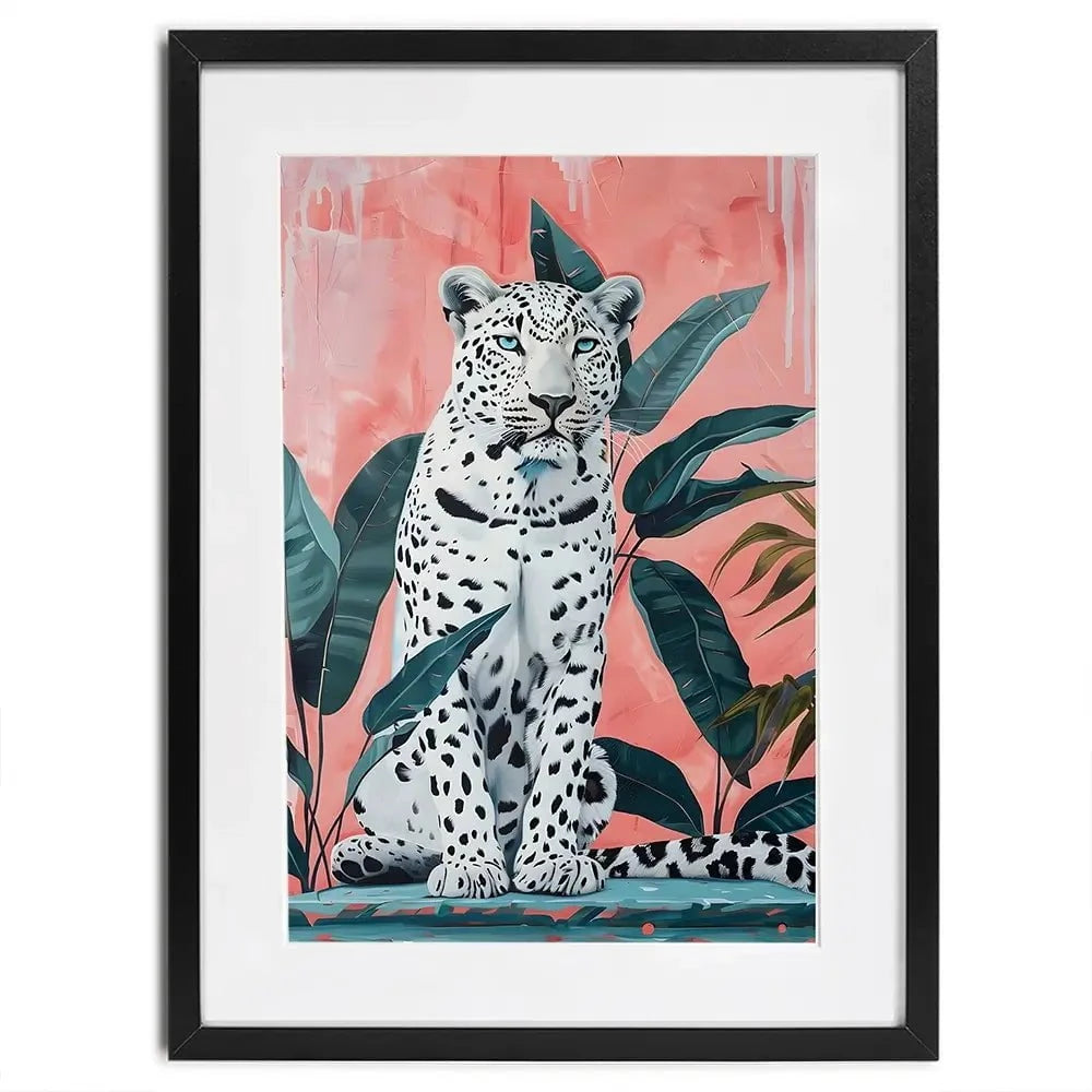 Leopard And The Leaves Framed Art Print Leopard And The Leaves Framed Art Print wall art product Art Print Shop