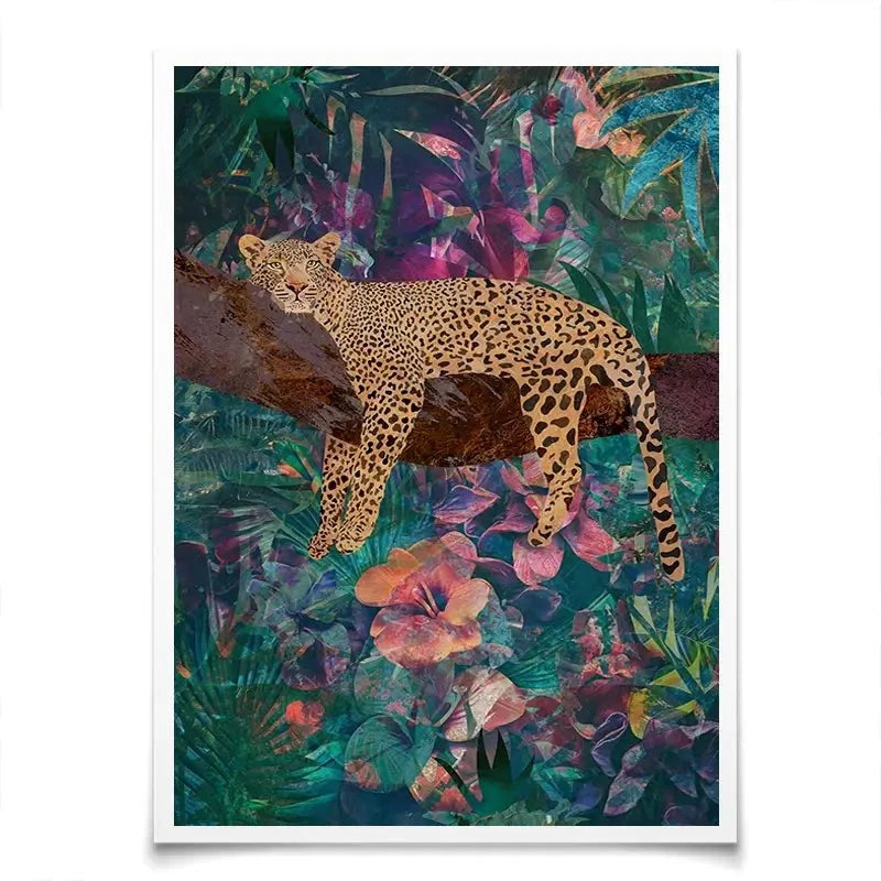 Leopard In The Jungle Art Print Leopard In The Jungle Art Print wall art product Sarah Manovski