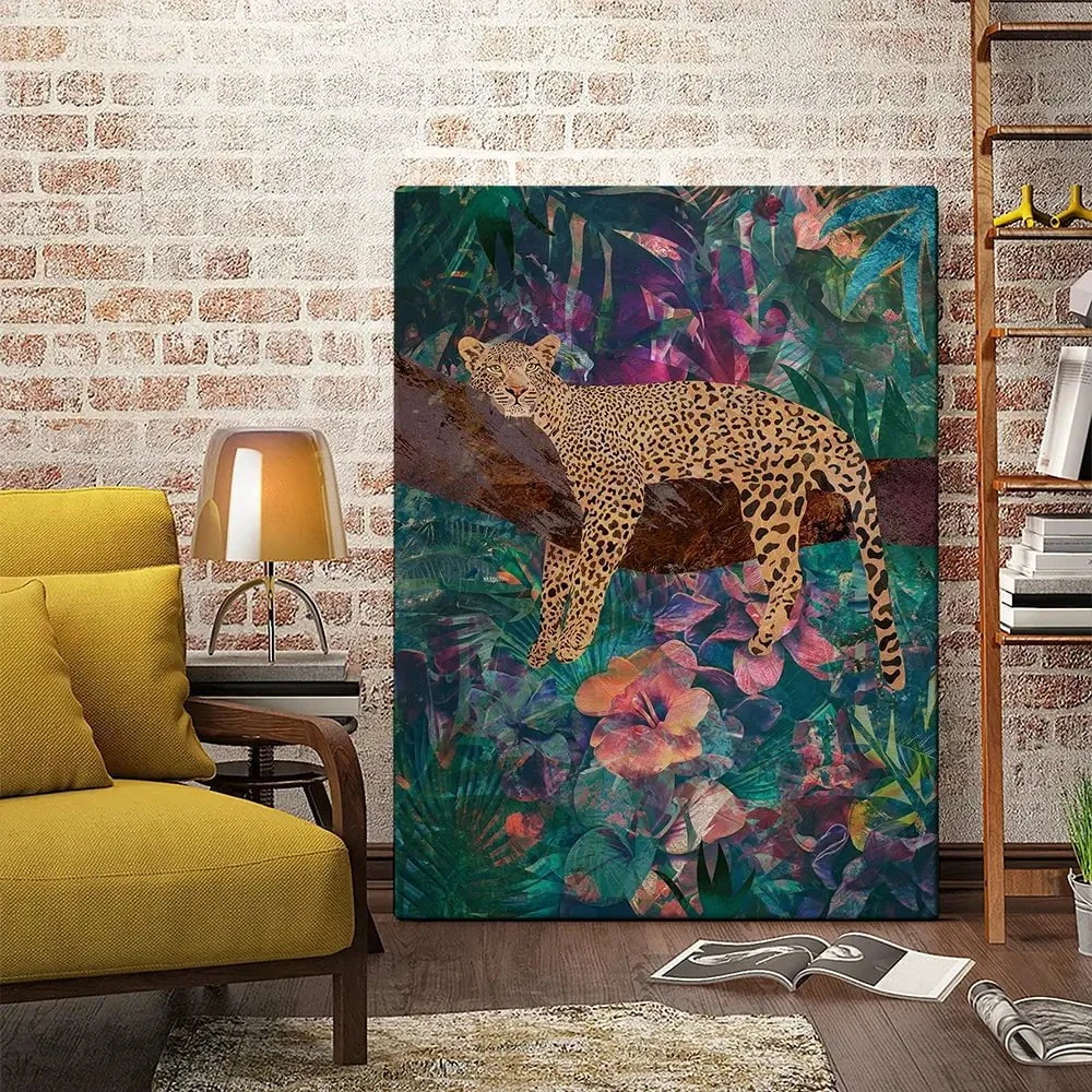 Leopard In The Jungle Canvas Print Leopard In The Jungle Canvas Print wall art product Sarah Manovski