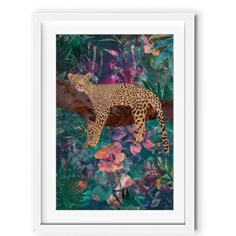 Leopard In The Jungle Framed Art Print Leopard In The Jungle Framed Art Print wall art product Sarah Manovski
