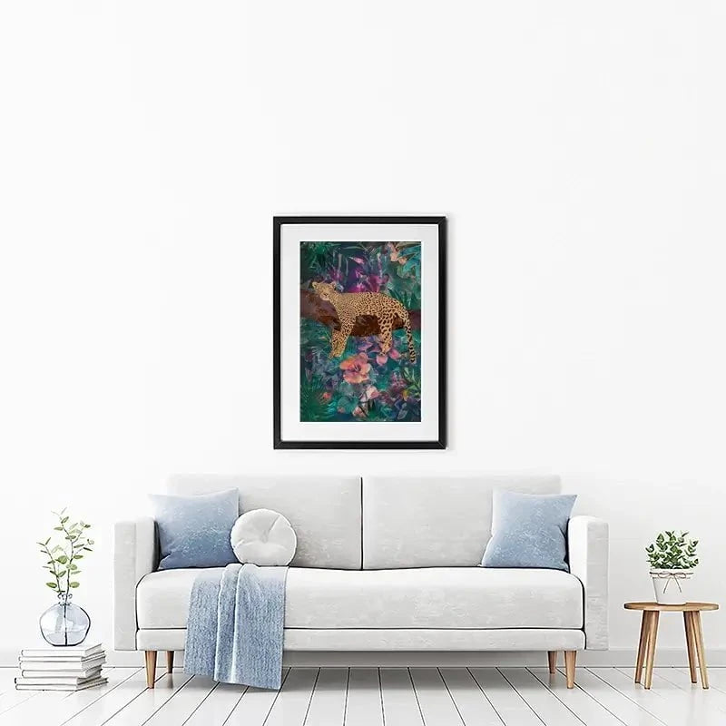 Leopard In The Jungle Framed Art Print Leopard In The Jungle Framed Art Print wall art product Sarah Manovski