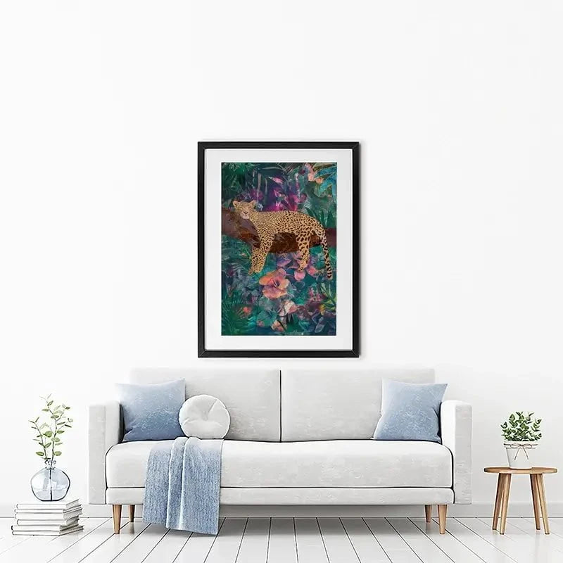 Leopard In The Jungle Framed Art Print Leopard In The Jungle Framed Art Print wall art product Sarah Manovski