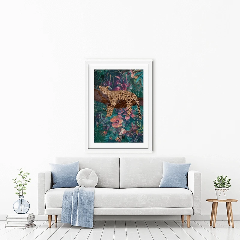 Leopard In The Jungle Framed Art Print Leopard In The Jungle Framed Art Print wall art product Sarah Manovski