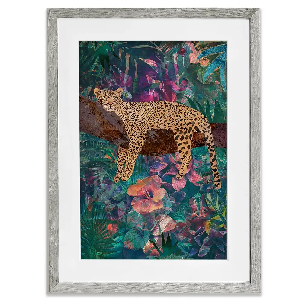 Leopard In The Jungle Framed Art Print Leopard In The Jungle Framed Art Print wall art product Sarah Manovski