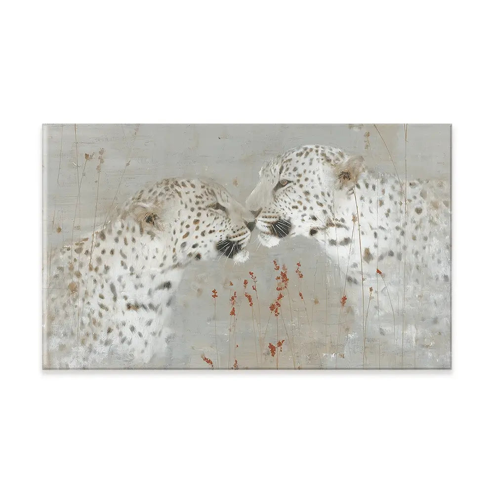 Leopard Pair Nuzzle Canvas Print Leopard Pair Nuzzle Canvas Print wall art product Chromatic Storm Studio