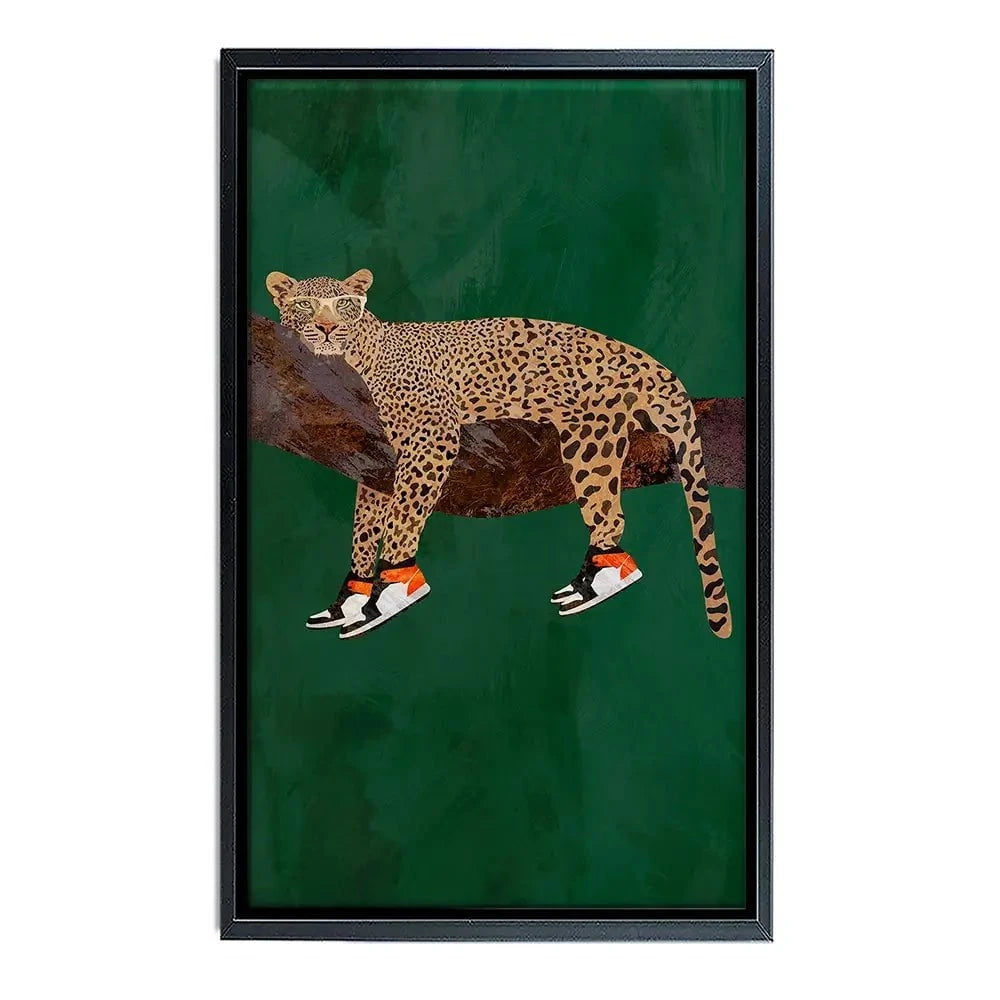Leopard Wearing Sneakers Canvas Print Leopard Wearing Sneakers Canvas Print wall art product Sarah Manovski