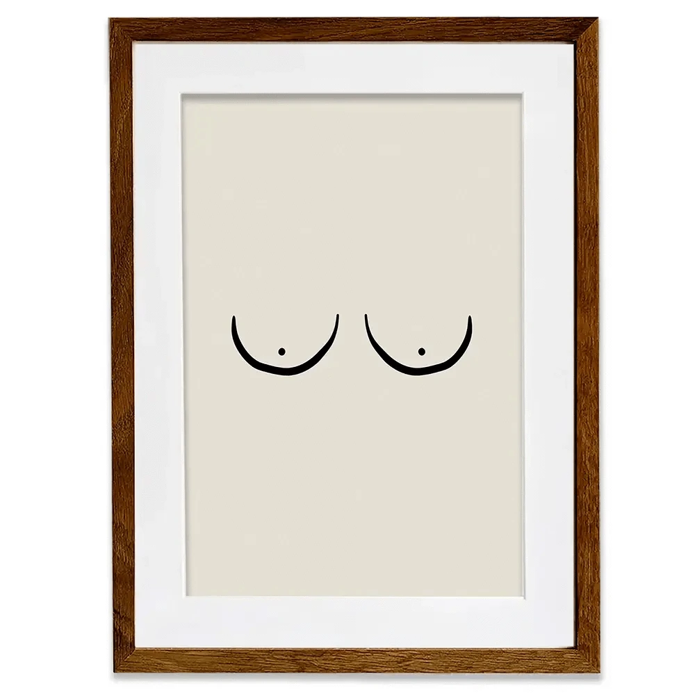 Les Boobs Framed Art Print Les Boobs Framed Art Print wall art product Treechild