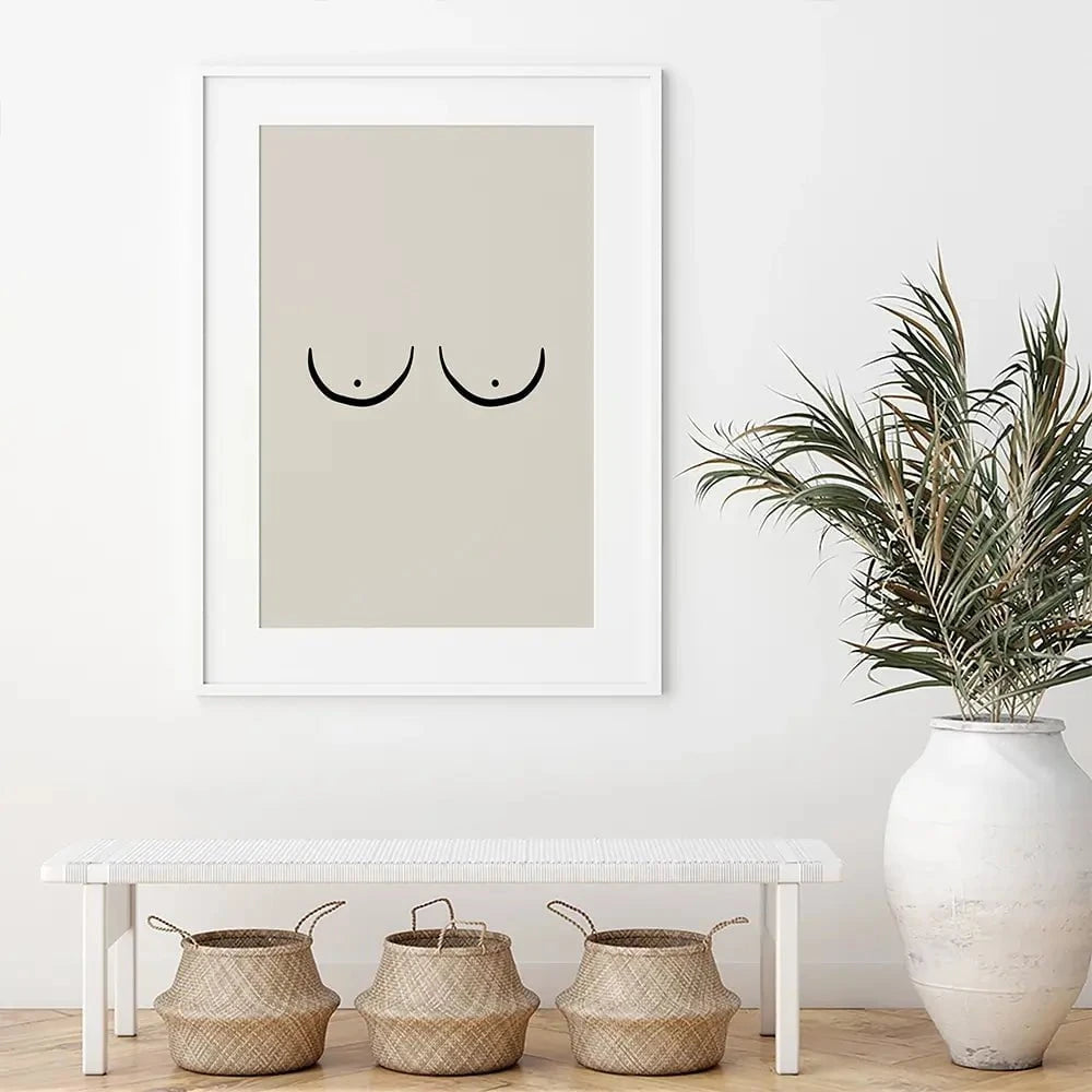 Les Boobs Framed Art Print Les Boobs Framed Art Print wall art product Treechild