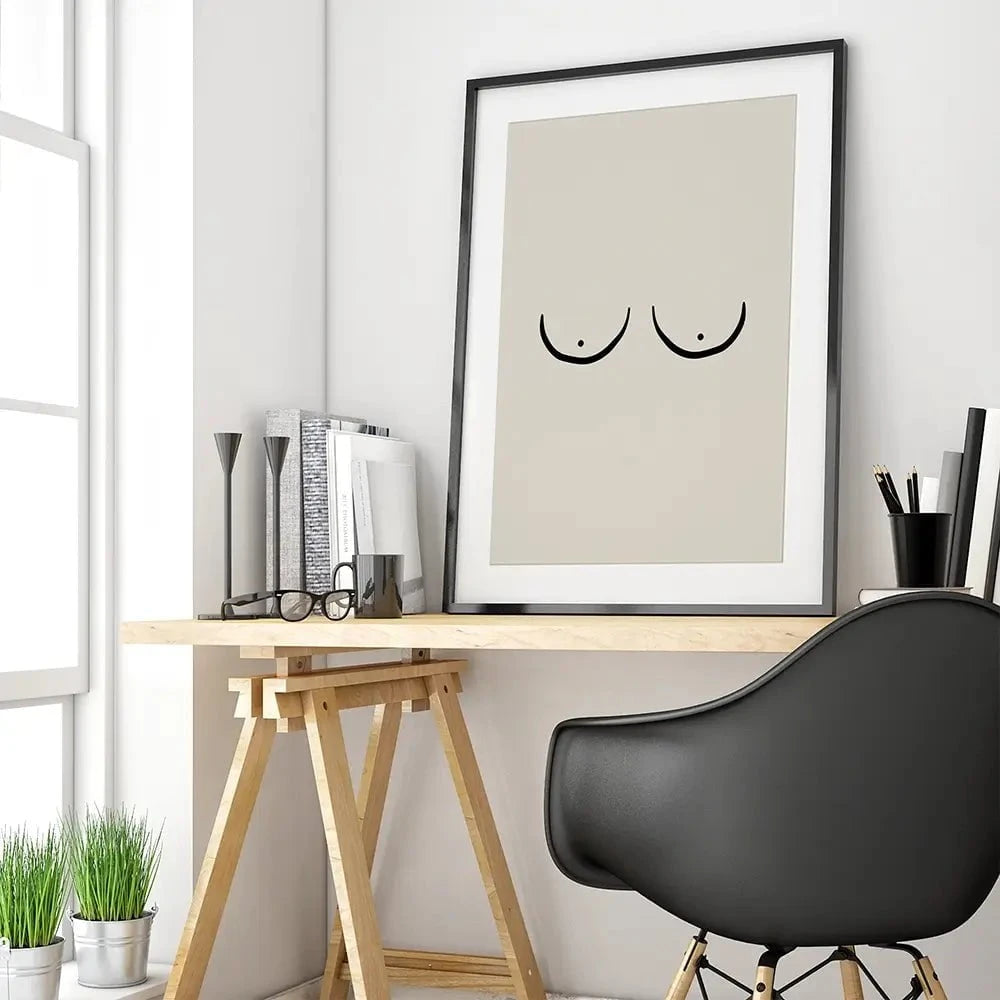 Les Boobs Framed Art Print Les Boobs Framed Art Print wall art product Treechild