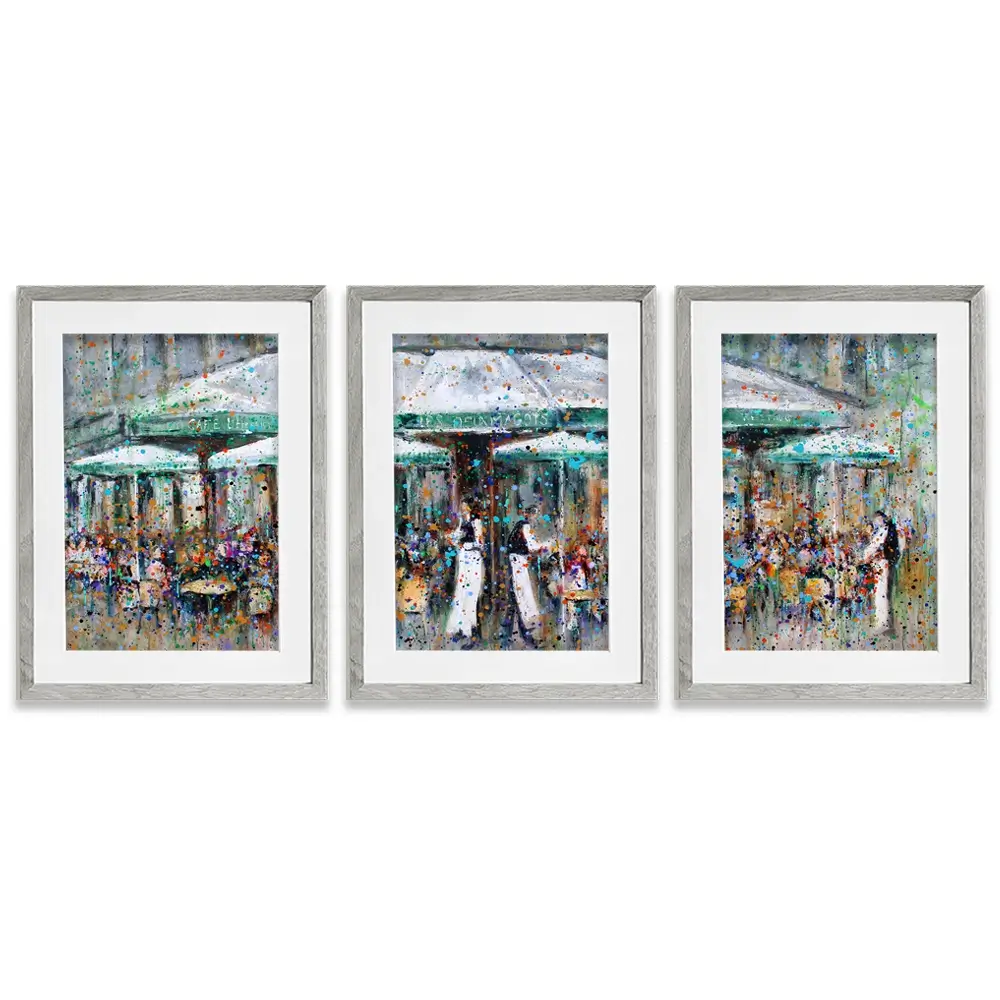 Les Deux Magots Framed Art Print Trio Les Deux Magots Framed Art Print Trio wall art product Studio Paint-Ing
