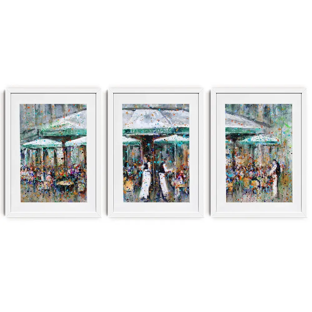 Les Deux Magots Framed Art Print Trio Les Deux Magots Framed Art Print Trio wall art product Studio Paint-Ing