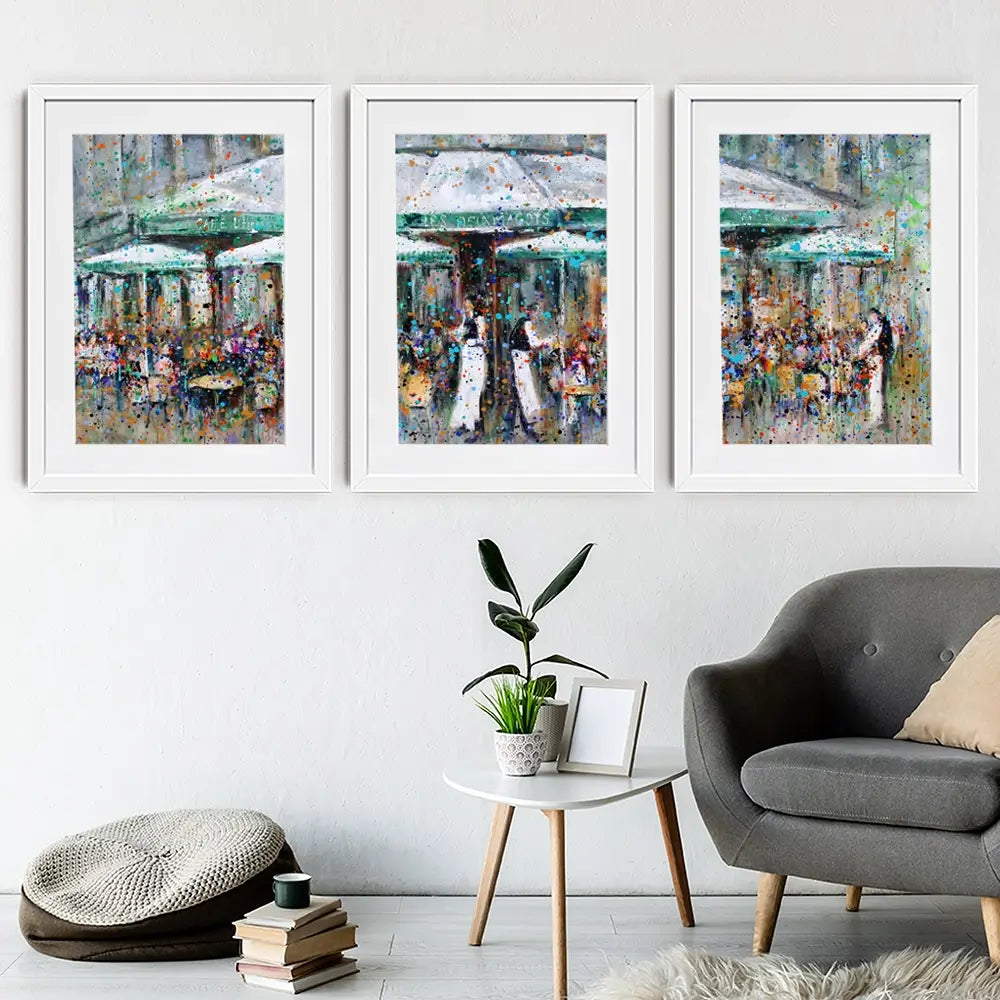 Les Deux Magots Framed Art Print Trio Les Deux Magots Framed Art Print Trio wall art product Studio Paint-Ing