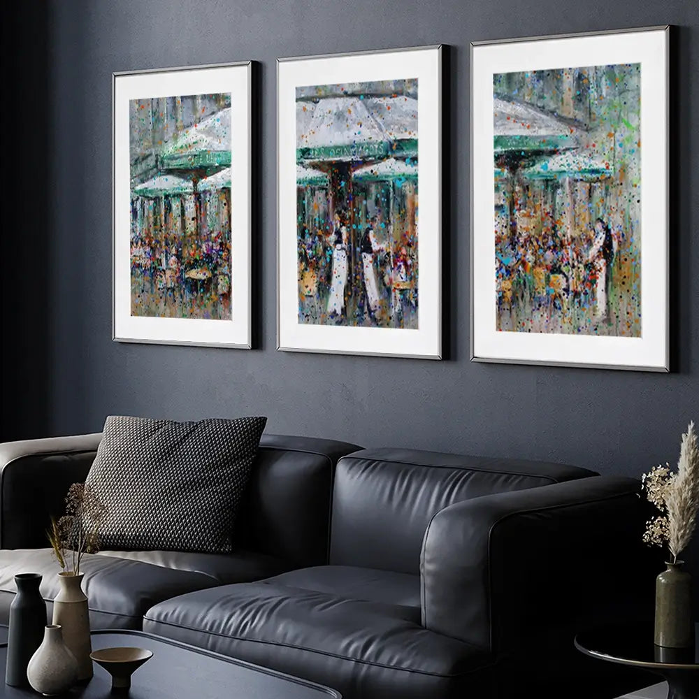 Les Deux Magots Framed Art Print Trio Les Deux Magots Framed Art Print Trio wall art product Studio Paint-Ing