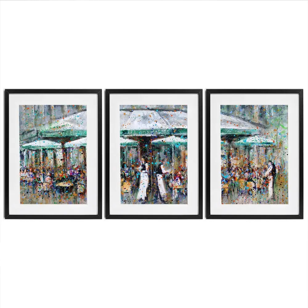 Les Deux Magots Framed Art Print Trio Les Deux Magots Framed Art Print Trio wall art product Studio Paint-Ing