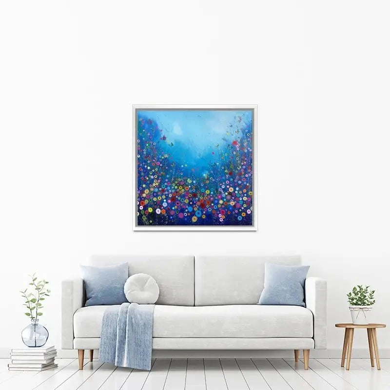 Let Me Love You Blue Canvas Print Let Me Love You Blue Canvas Print wall art product Laure Bury