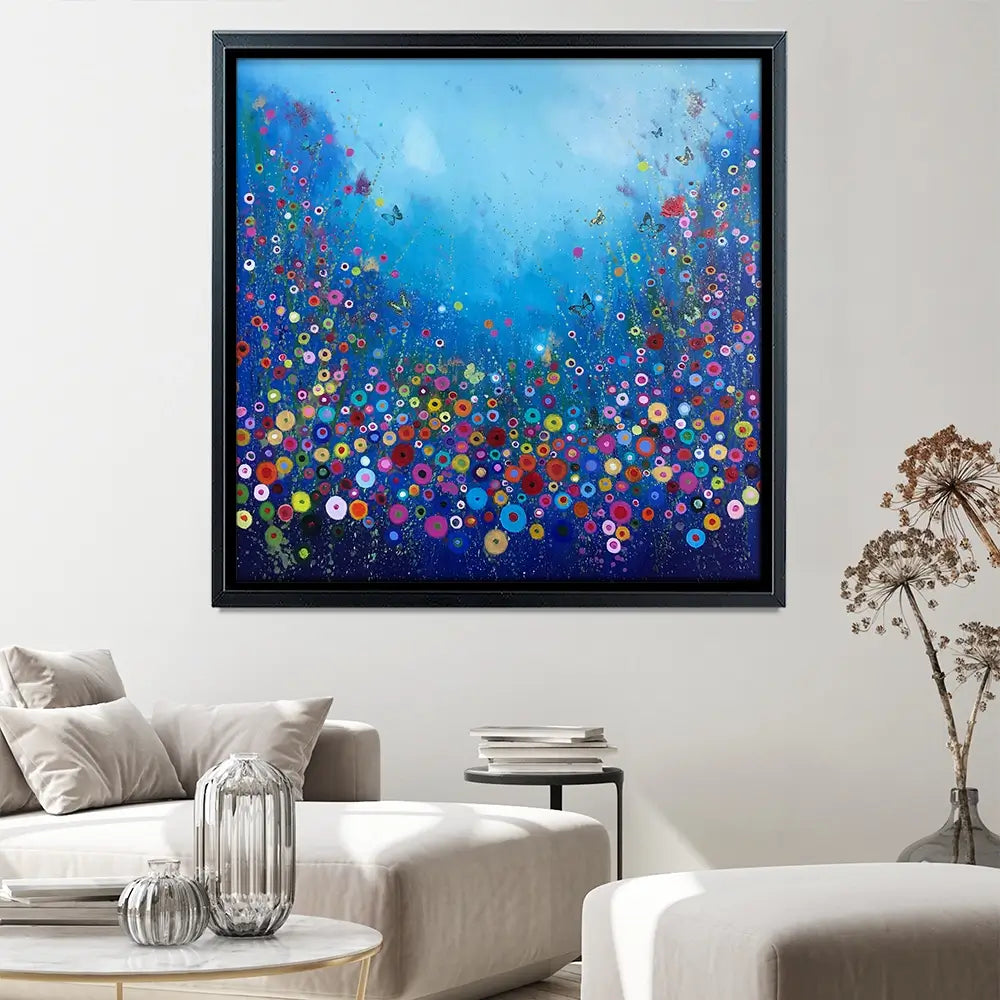 Let Me Love You Blue Canvas Print Let Me Love You Blue Canvas Print wall art product Laure Bury