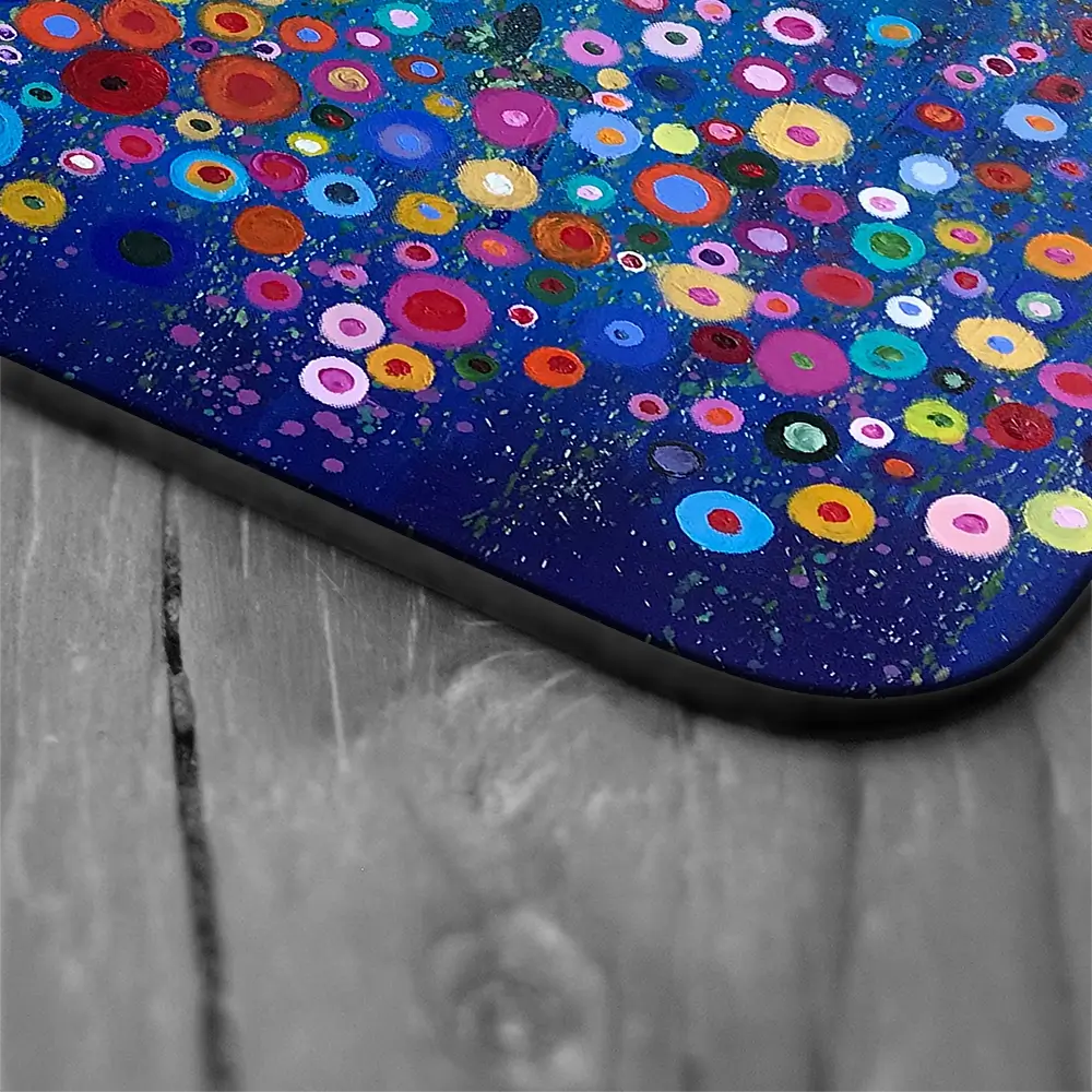 Let Me Love You Blue Coaster Set Rainbow Soul Tree Coaster Set | Rainbow Soul Tree Art Coasters wall art product Laure Bury